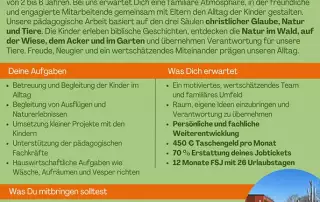 FSJ an Kindertagesstätte in Stuttgart